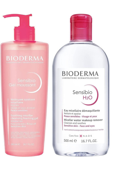 Sensibio H2o 500 Ml+ Sensibio Gel Moussant Foaming Gel 500 ml Sensibio H2o 500 Ml+ Sensibio Gel Moussant Foaming Gel 500 ml