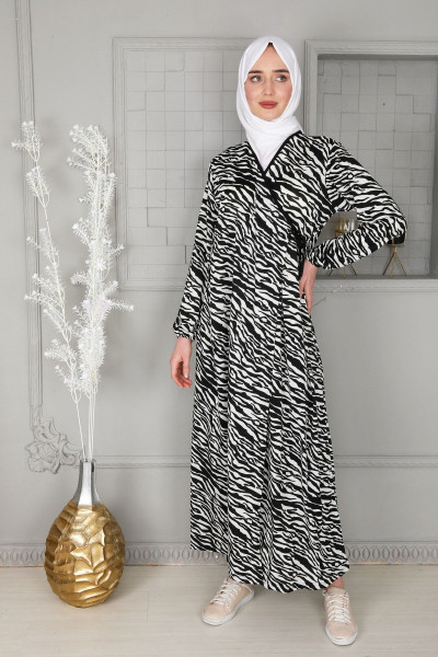 Yazlık Şal Desen Namaz Elbisesi Sabahlık