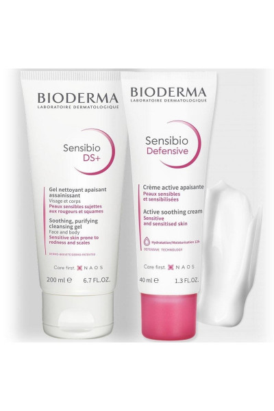 Sensibio Ds+ Foaming Gel 200 Ml + Sensibio Defensive Cream 40 Ml Sensibio Ds+ Foaming Gel 200 Ml + Sensibio Defensive Cream 40 Ml