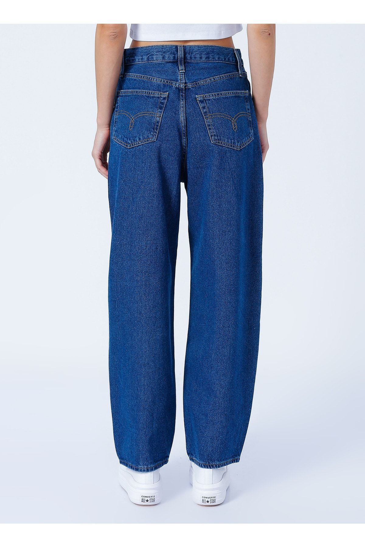 Limon Yüksek Bel Regular Fit Indigo Kadın Denim Pantolon Mersey Limon Yüksek Bel Regular Fit Indigo Kadın Denim Pantolon Mersey