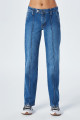 Orta Mavi Düşük Bel Nervürlü Fermuarlı Relax Fit Jean Pantolon C 4805-005 Orta Mavi Düşük Bel Nervürlü Fermuarlı Relax Fit Jean Pantolon C 4805-005