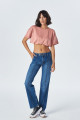 Orta Mavi Düşük Bel Nervürlü Fermuarlı Relax Fit Jean Pantolon C 4805-005 Orta Mavi Düşük Bel Nervürlü Fermuarlı Relax Fit Jean Pantolon C 4805-005