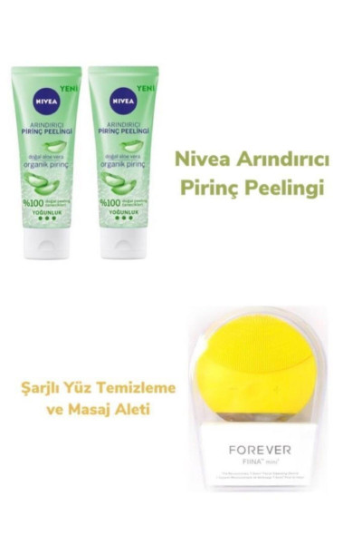 Arındırıcı Pirinç Peelingi 2 Adet+şarjlı Yüz Temizleme Ve Masaj Aleti Arındırıcı Pirinç Peelingi 2 Adet+şarjlı Yüz Temizleme Ve Masaj Aleti