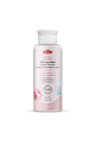 Gül Kürü Gül Suyu Baz  Makyaj Temizleme Suyu 400 ml Gül Kürü Gül Suyu Baz  Makyaj Temizleme Suyu 400 ml