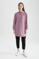 Regular Fit Kapüşonlu Baskılı Sweatshirt Kumaşı Sweatshirt Tunik Regular Fit Kapüşonlu Baskılı Sweatshirt Kumaşı Sweatshirt Tunik