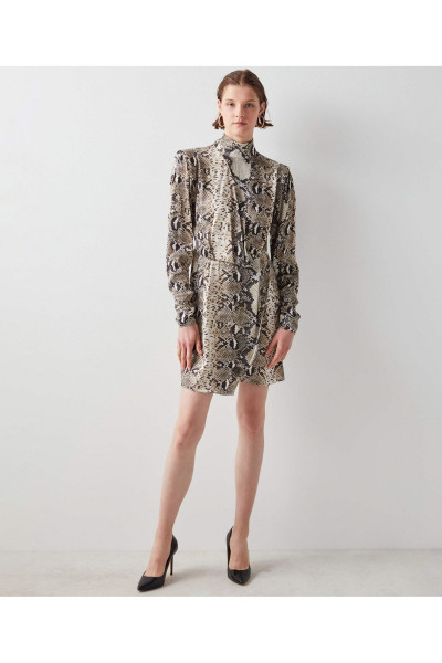 Yılan Desen Mini Elbise Yılan Desen Mini Elbise