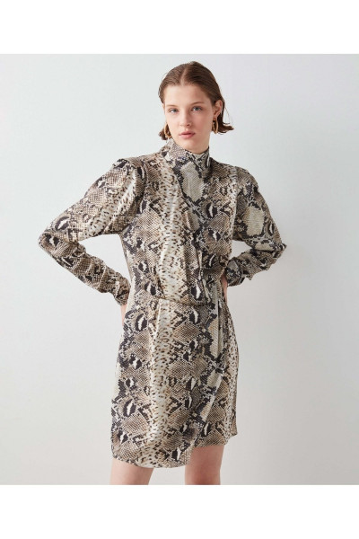 Yılan Desen Mini Elbise Yılan Desen Mini Elbise