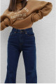 Mickeyy Koyu Mavi Süper Yüksek Bel Bol Paça Denim Kot Pantolon- Wide Leg Mickeyy Koyu Mavi Süper Yüksek Bel Bol Paça Denim Kot Pantolon- Wide Leg