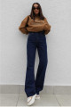 Mickeyy Koyu Mavi Süper Yüksek Bel Bol Paça Denim Kot Pantolon- Wide Leg Mickeyy Koyu Mavi Süper Yüksek Bel Bol Paça Denim Kot Pantolon- Wide Leg