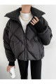 Siyah Şişme Oversize Mont Siyah Şişme Oversize Mont