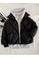 Siyah Şişme Oversize Mont Siyah Şişme Oversize Mont
