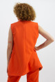 Kruvaze Yaka Kadın Yelek 10056 Turuncu Kruvaze Yaka Kadın Yelek 10056 Turuncu