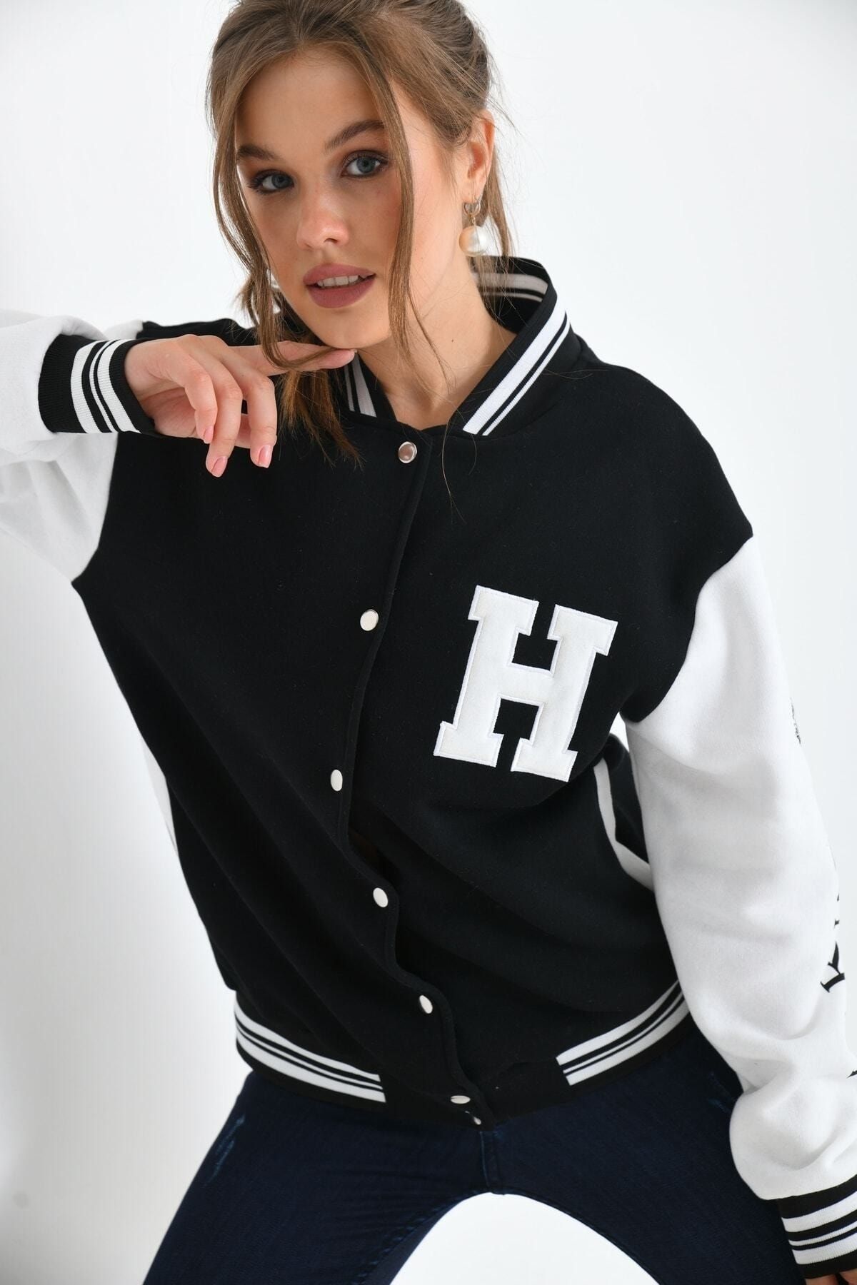 Unisex Nakışlı Kolej Ceket Unisex Nakışlı Kolej Ceket