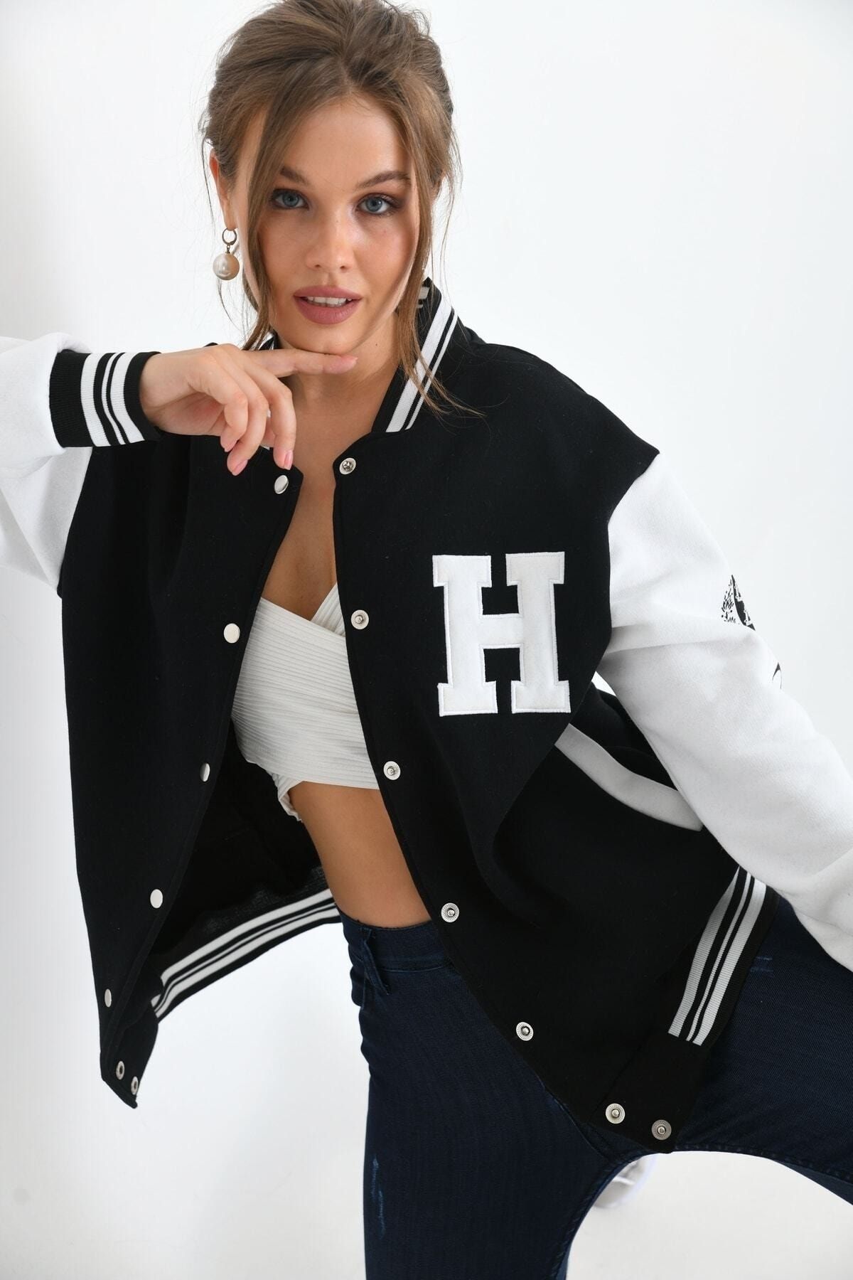 Unisex Nakışlı Kolej Ceket Unisex Nakışlı Kolej Ceket