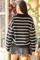 Kadın Siyah Polo Yaka Oversize Crop Triko Kazak KZK-19000435 Kadın Siyah Polo Yaka Oversize Crop Triko Kazak KZK-19000435