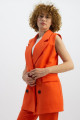 Kruvaze Yaka Kadın Yelek 10056 Turuncu Kruvaze Yaka Kadın Yelek 10056 Turuncu
