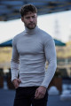 Unisex Vizon Bej Kalın Fitilli Kaşkorse Şardonlu Slim Fit Balıkçı Yaka Boğazlı Kazak Unisex Vizon Bej Kalın Fitilli Kaşkorse Şardonlu Slim Fit Balıkçı Yaka Boğazlı Kazak