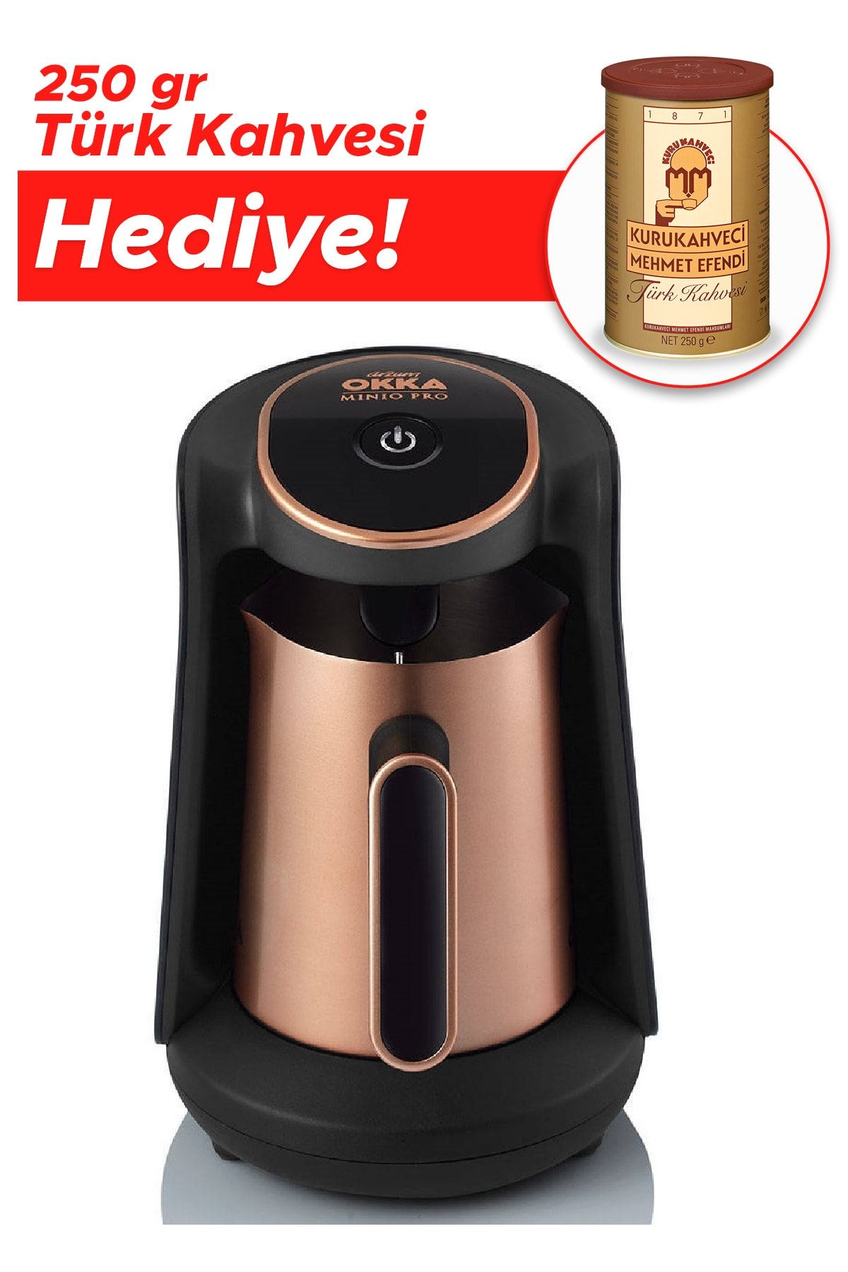 Okka Minio Pro Ok0010 Bakır Türk Kahve Makinesi Hediyeli Okka Minio Pro Ok0010 Bakır Türk Kahve Makinesi Hediyeli