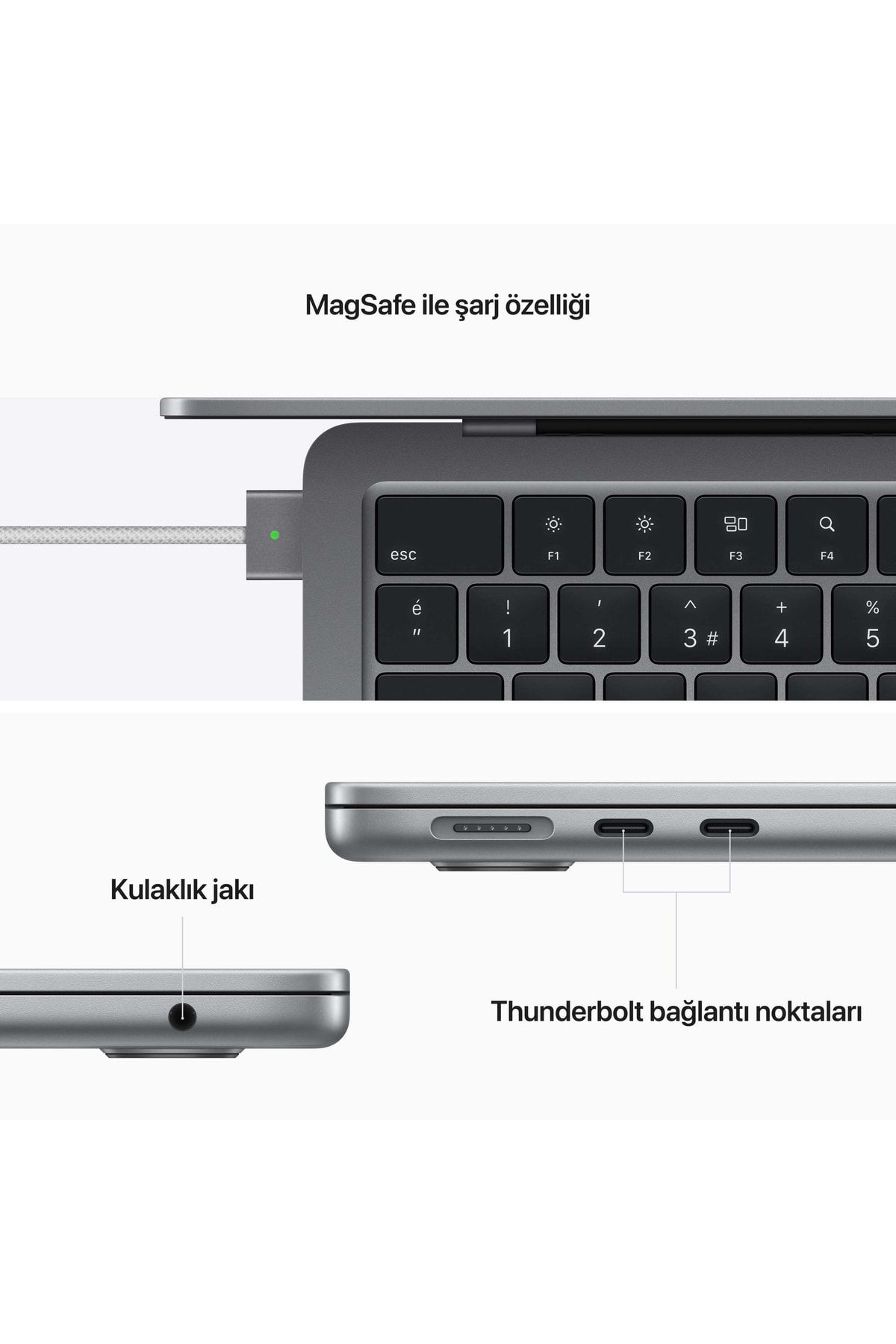 Macbook Air 13.6" M2 8c Cpu 10c Gpu 8 Gb 512 Gb Ssd Uzay Grisi Macbook Air 13.6" M2 8c Cpu 10c Gpu 8 Gb 512 Gb Ssd Uzay Grisi