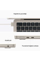 Macbook Air 13.6" M2 8c Gpu 8 Gb 256 Gb Ssd Yıldız Işığı Macbook Air 13.6" M2 8c Gpu 8 Gb 256 Gb Ssd Yıldız Işığı
