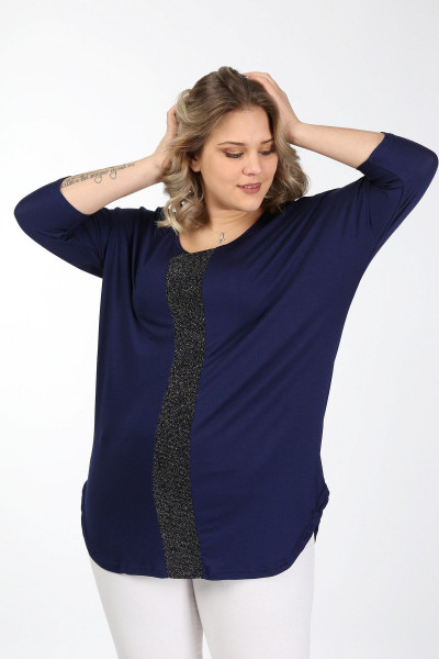 Önü Simli Truvakar Kol Bluz
