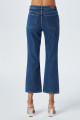 Orta Mavi Fermuarlı Kick Flare Jean Pantolon C 4528-026 Orta Mavi Fermuarlı Kick Flare Jean Pantolon C 4528-026