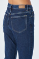 Koyu Mavi Fermuarlı Kick Flare Jean Pantolon C 4528-027 Koyu Mavi Fermuarlı Kick Flare Jean Pantolon C 4528-027