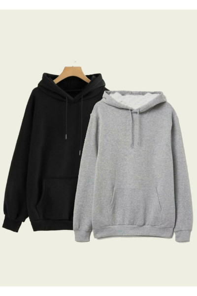Trend Clothıng Ikili Unisex Kanguru Cepli Kapüşonlu Sweatshirt Hoodie Sweat Trend Clothıng Ikili Unisex Kanguru Cepli Kapüşonlu Sweatshirt Hoodie Sweat