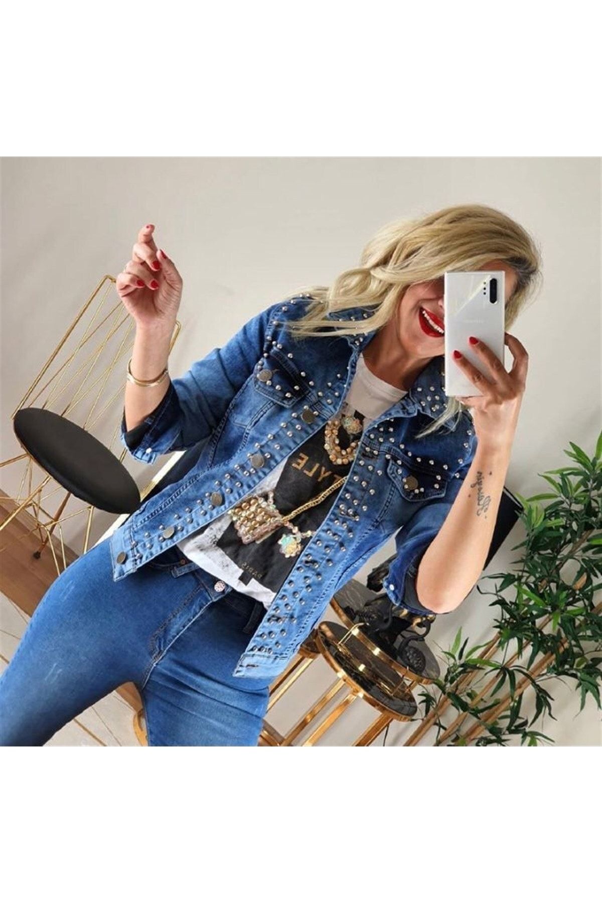 Yeni Model Taşli Kot Ceket 123 Yeni Model Taşli Kot Ceket 123