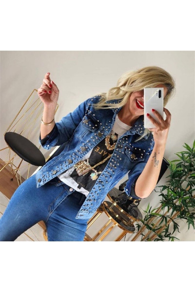 Yeni Model Taşli Kot Ceket 123 Yeni Model Taşli Kot Ceket 123