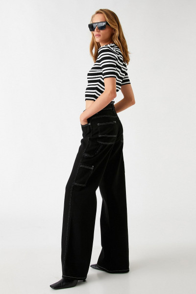 Kadın Siyah Jeans 3WAL40028MW