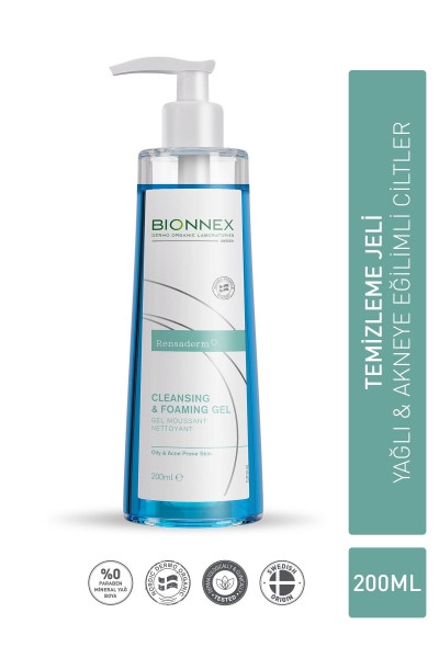 Rensaderm Yağlı Ve Akneye Eğilimli Ciltler Için Temizleme Jeli 200 ml Rensaderm Yağlı Ve Akneye Eğilimli Ciltler Için Temizleme Jeli 200 ml