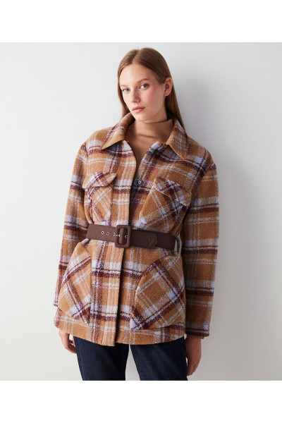 Kemerli Ekose Desen Kaban Kemerli Ekose Desen Kaban