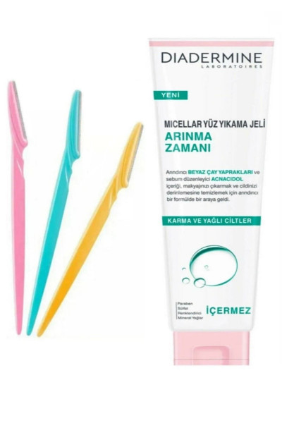 3lü Kaş Usturası Ve Arınma Zamanı Micellar Yüz Yıkama Jeli 150ml 3lü Kaş Usturası Ve Arınma Zamanı Micellar Yüz Yıkama Jeli 150ml