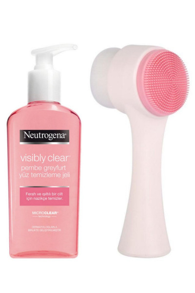 Cilt Temizleme Fırçası + Pembe Greyfurt Yüz Temizleme Jeli 200 ml Cilt Temizleme Fırçası + Pembe Greyfurt Yüz Temizleme Jeli 200 ml