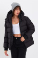 Kadın Siyah Su Ve Rüzgar Geçirmez Oversize Kapüşonlu Kışlık Şişme Mont & Kaban & Parka - 137 Kadın Siyah Su Ve Rüzgar Geçirmez Oversize Kapüşonlu Kışlık Şişme Mont & Kaban & Parka - 137