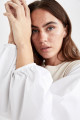 Renk Bloklu Poplin Balon Kollu Relax Fit Tunik Renk Bloklu Poplin Balon Kollu Relax Fit Tunik