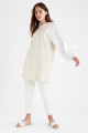 Renk Bloklu Poplin Balon Kollu Relax Fit Tunik Renk Bloklu Poplin Balon Kollu Relax Fit Tunik