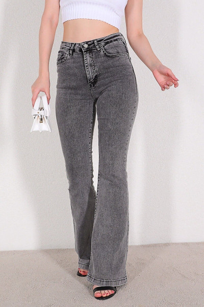 Zoe Füme Ispanyol Paça Kot Pantolon Yüksek Bel Ispanyol Jeans Toparlayıcı( Extra Rahat) Zoe Füme Ispanyol Paça Kot Pantolon Yüksek Bel Ispanyol Jeans Toparlayıcı( Extra Rahat)