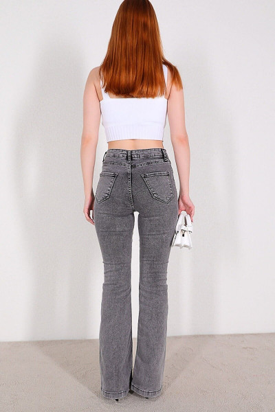 Zoe Füme Ispanyol Paça Kot Pantolon Yüksek Bel Ispanyol Jeans Toparlayıcı( Extra Rahat) Zoe Füme Ispanyol Paça Kot Pantolon Yüksek Bel Ispanyol Jeans Toparlayıcı( Extra Rahat)
