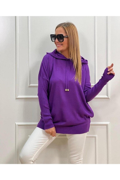 Kadın Triko Kapüşonlu Kazak Cty-akc-11185 Kadın Triko Kapüşonlu Kazak Cty-akc-11185