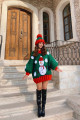 Snowman El Örgüsü Kazak Elbise + Bere Takımı Snowman El Örgüsü Kazak Elbise + Bere Takımı