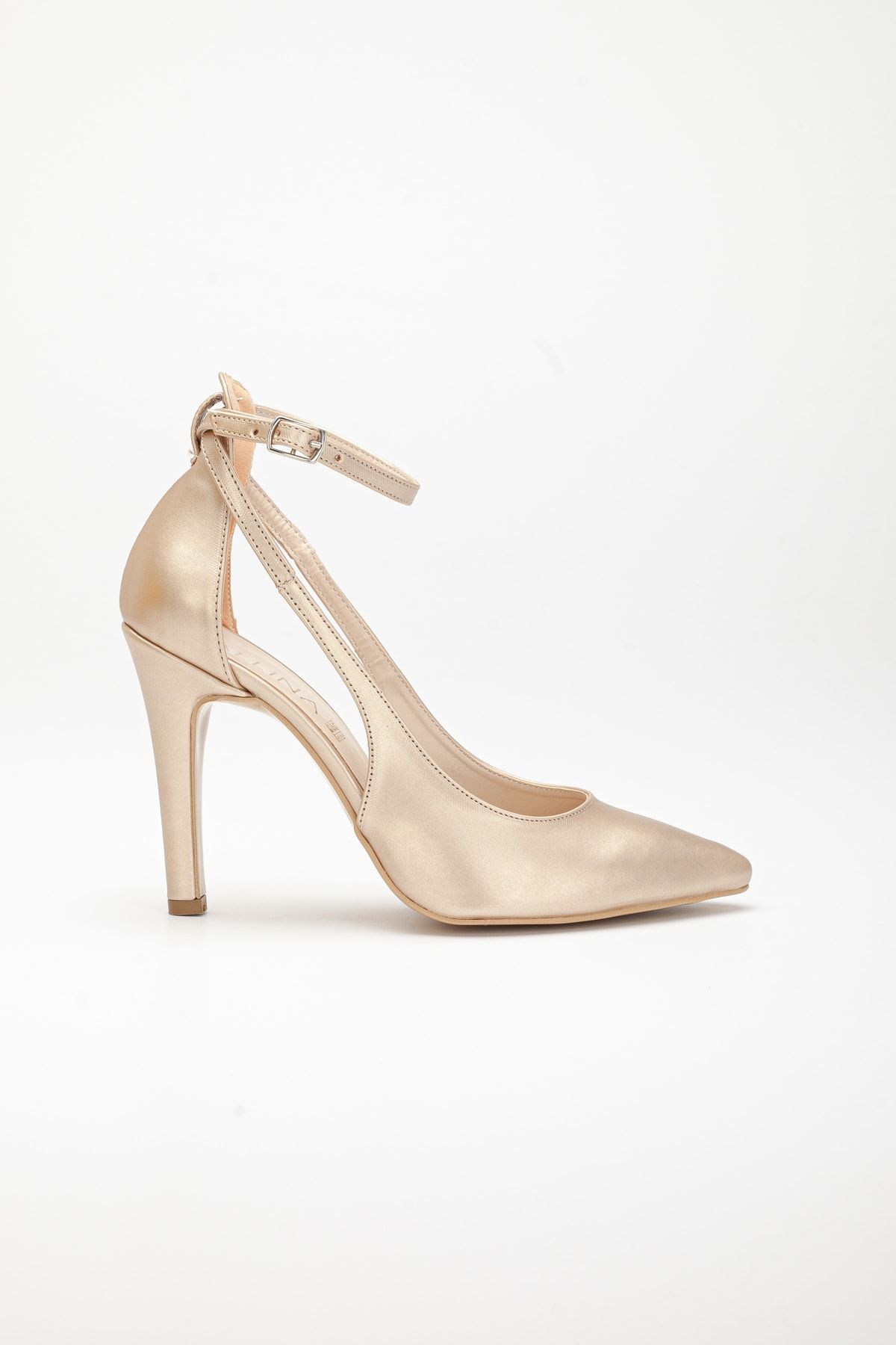 Kadın Stiletto Yüksek Topuk Mat Altın Rengi Kadın Stiletto Yüksek Topuk Mat Altın Rengi