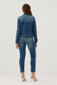Pantamo Orta Ton Eskitilmiş Yeşilimsi Mavi Klasik Mont Woman's Denım Jacket Pantamo Orta Ton Eskitilmiş Yeşilimsi Mavi Klasik Mont Woman's Denım Jacket