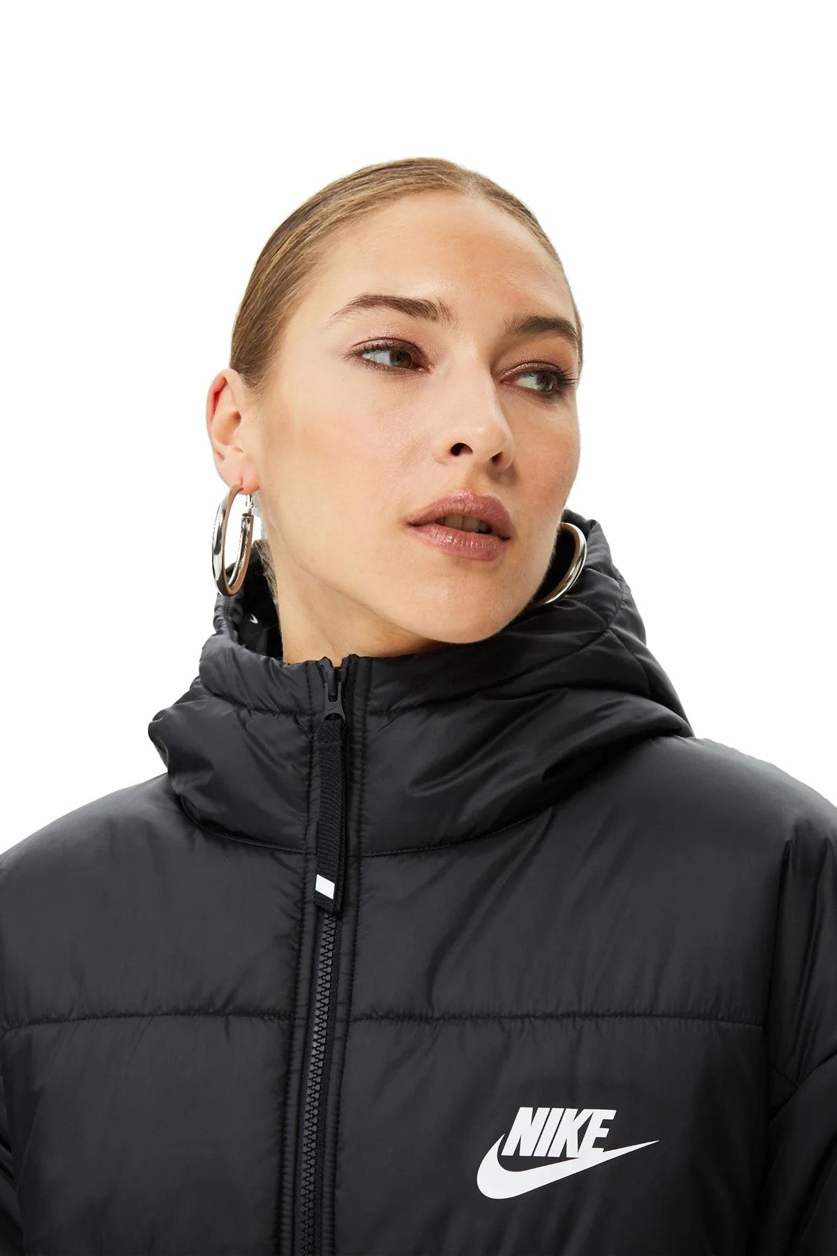 Sportswear Therma-fit Hoodie Parka Kadın Siyah Mont Bol Kesim Geniş Kalıp! Dx1798-010 Sportswear Therma-fit Hoodie Parka Kadın Siyah Mont Bol Kesim Geniş Kalıp! Dx1798-010