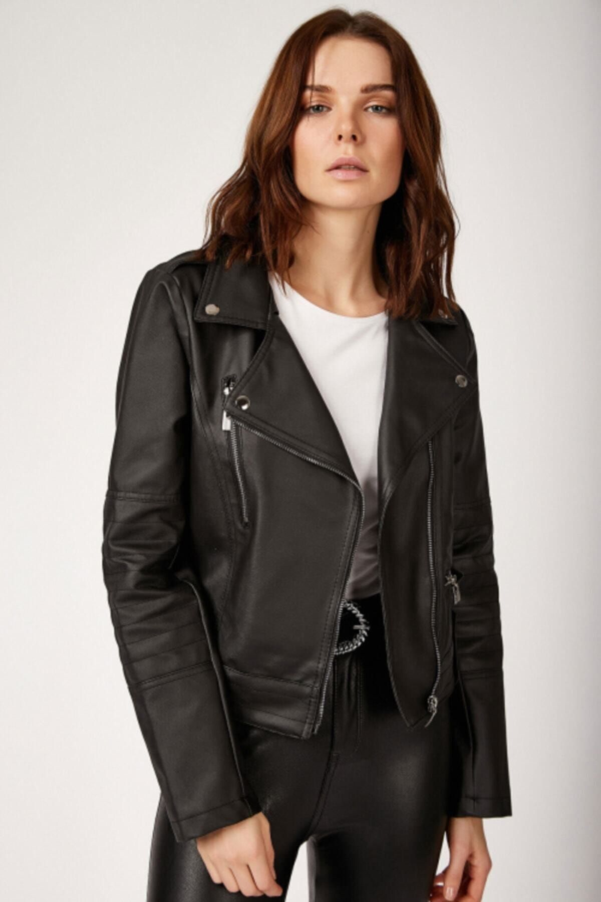 Suni Deri Biker Ceket Suni Deri Biker Ceket