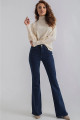 Tall Flare Koyu Mavi Ispanyol Jean Kot Pantolon Tall Flare Koyu Mavi Ispanyol Jean Kot Pantolon