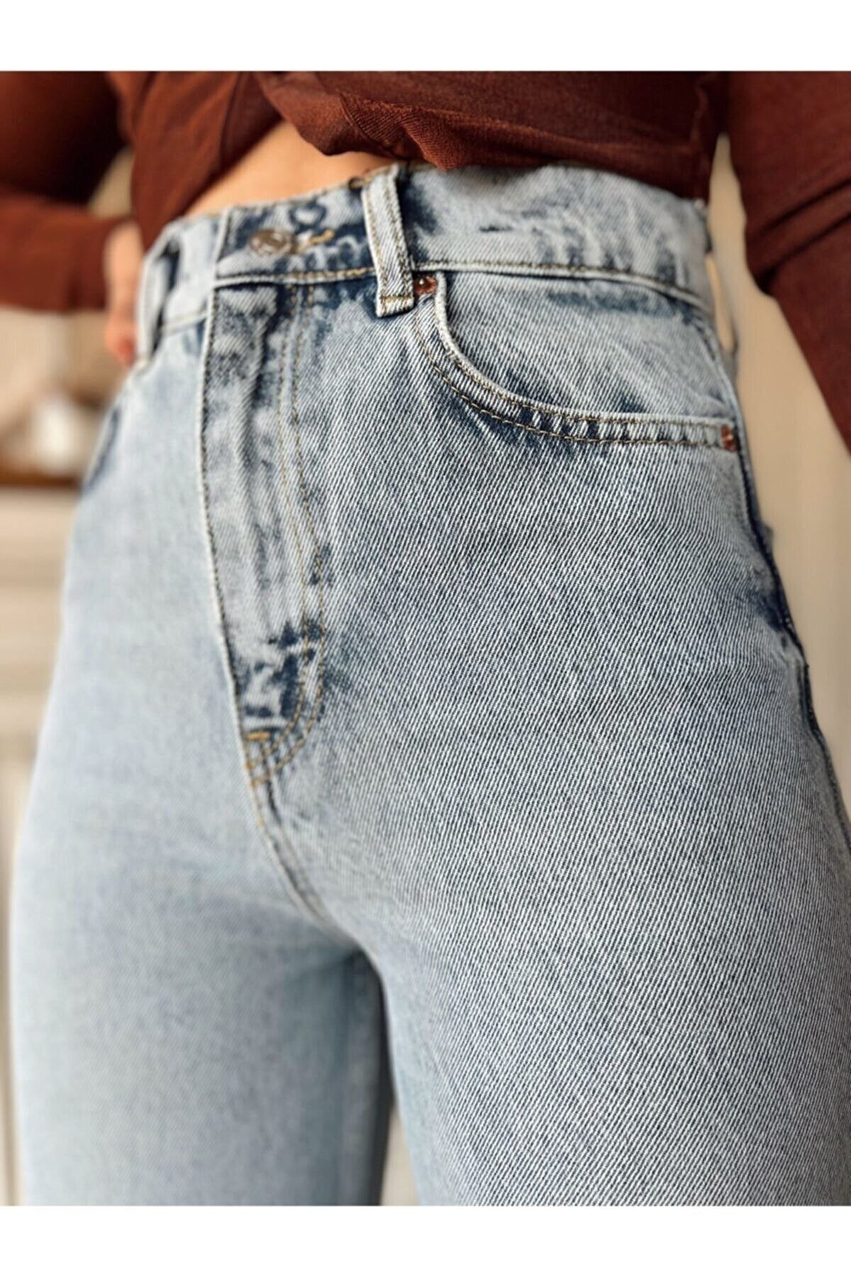 Twin Kar Yıkama Mavi Likralı Süper Yüksek Bel Salaş Jeans Palazzo Pantolon (wide Leg) Twin Kar Yıkama Mavi Likralı Süper Yüksek Bel Salaş Jeans Palazzo Pantolon (wide Leg)