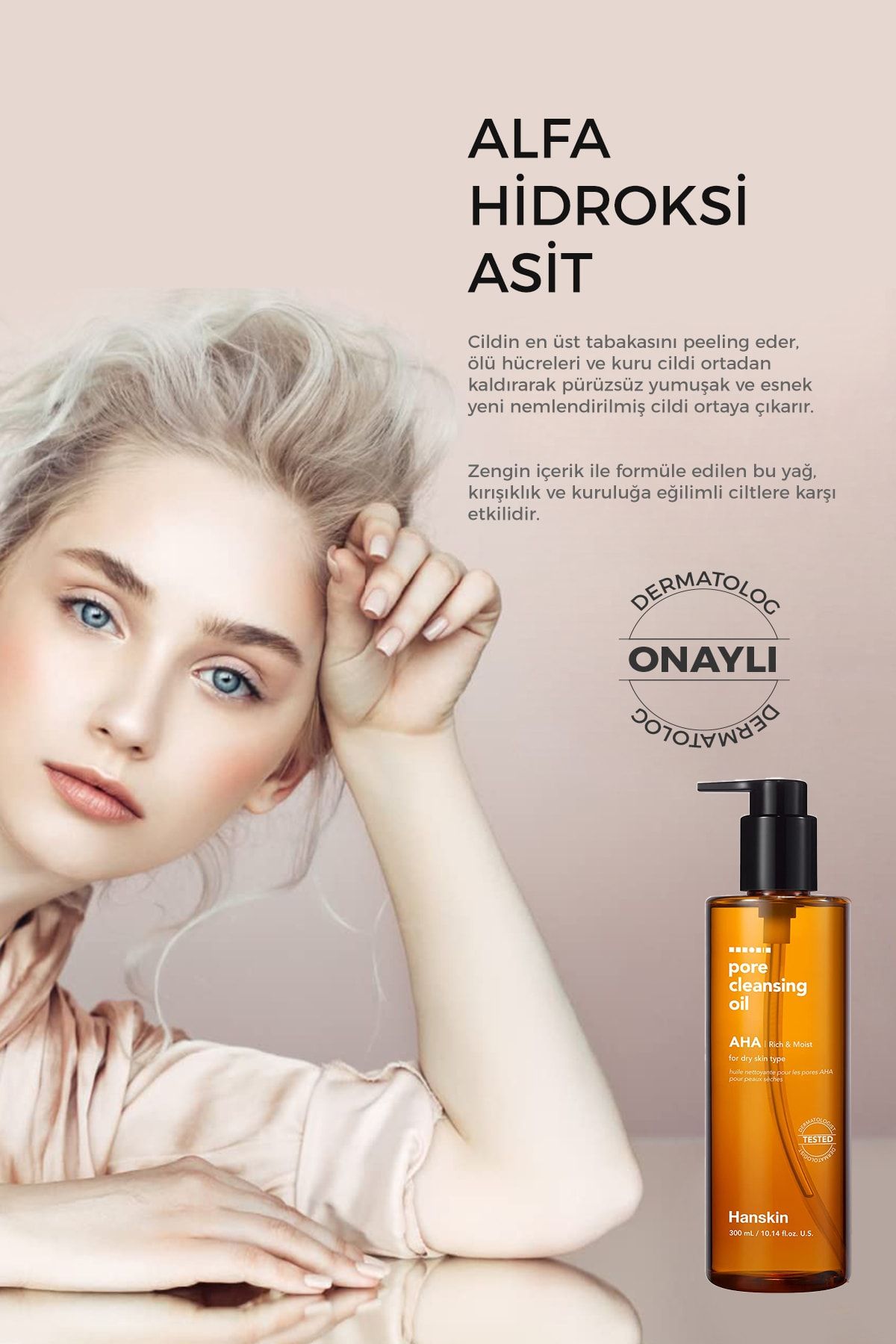 Pore Cleansing Oil Aha - Kuru Ciltler Için Gözenek Ve Makyaj Temizleme Yağı [ 300 ml ]