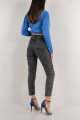 Trendy Kadın Füme Yüksek Bel Yumuşak Dokunuşlu Rahat Kesim Mom Jean Kot Pantolon Trendy Kadın Füme Yüksek Bel Yumuşak Dokunuşlu Rahat Kesim Mom Jean Kot Pantolon